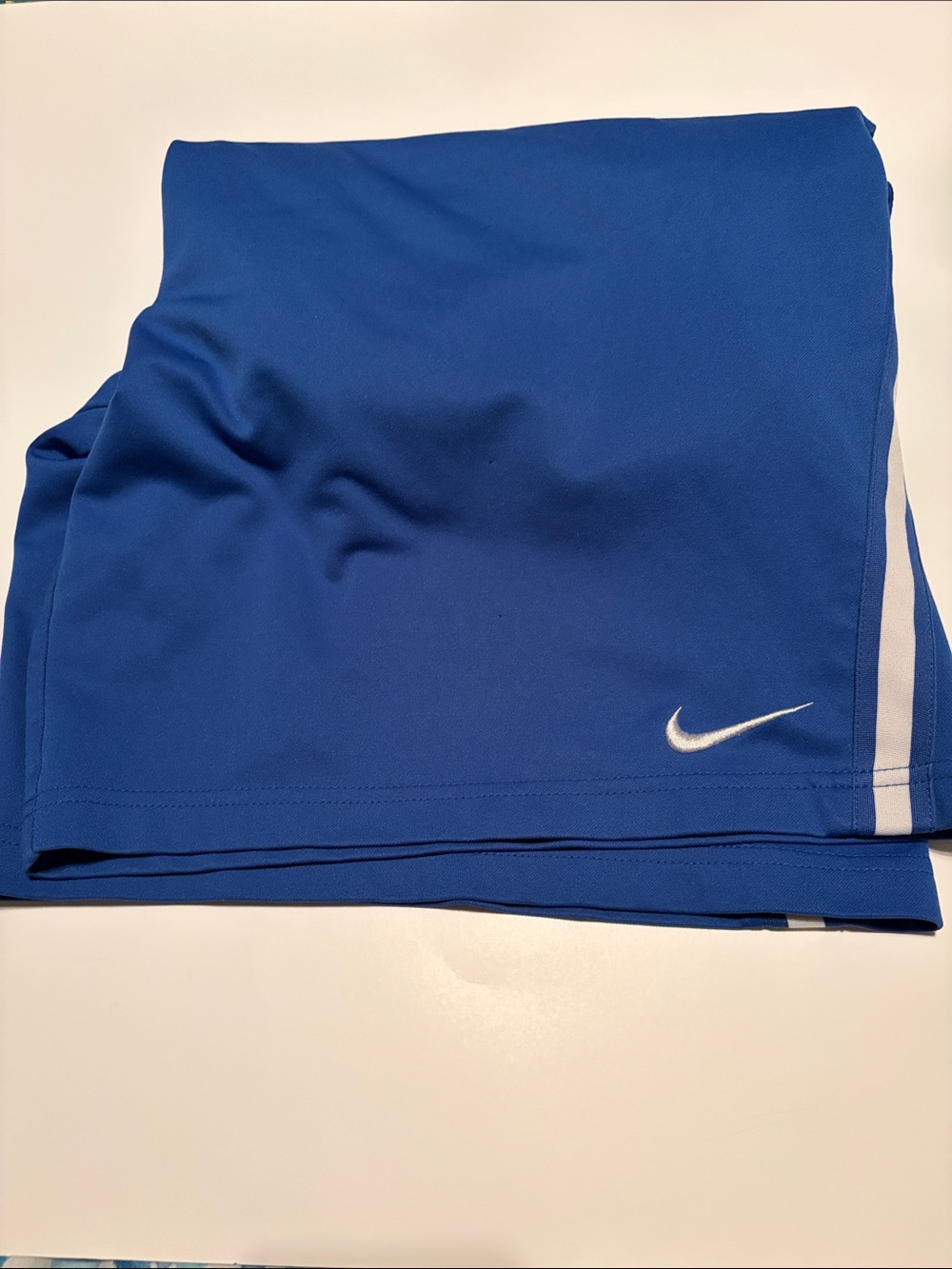 Nike Royal Blue Soccer Shorts with White Accents